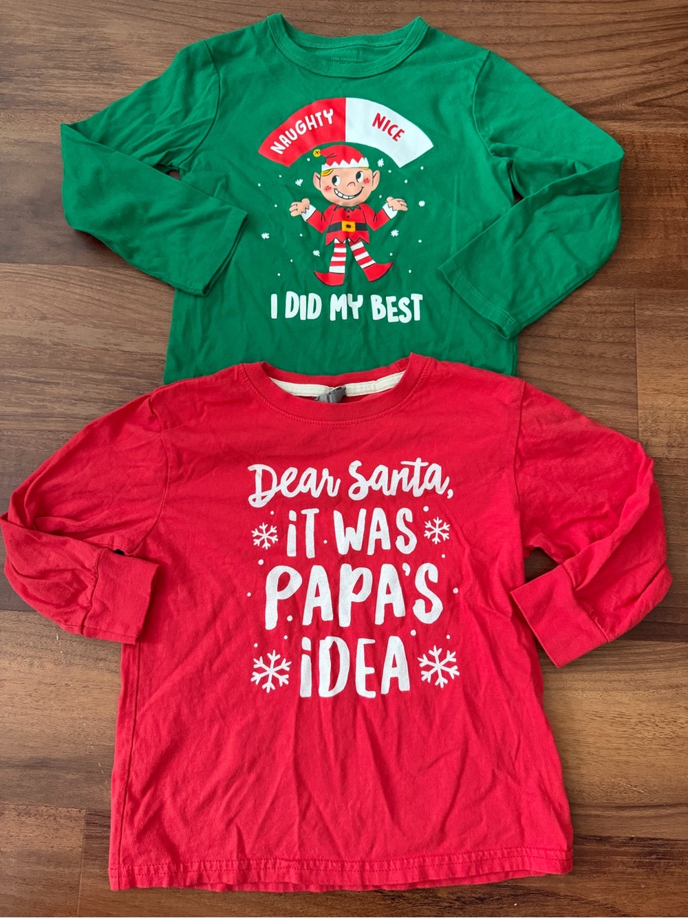 Kids Christmas Shirts, set of 2, 4t